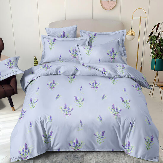 Lavanda kokvilnas gultasveļas komplekti